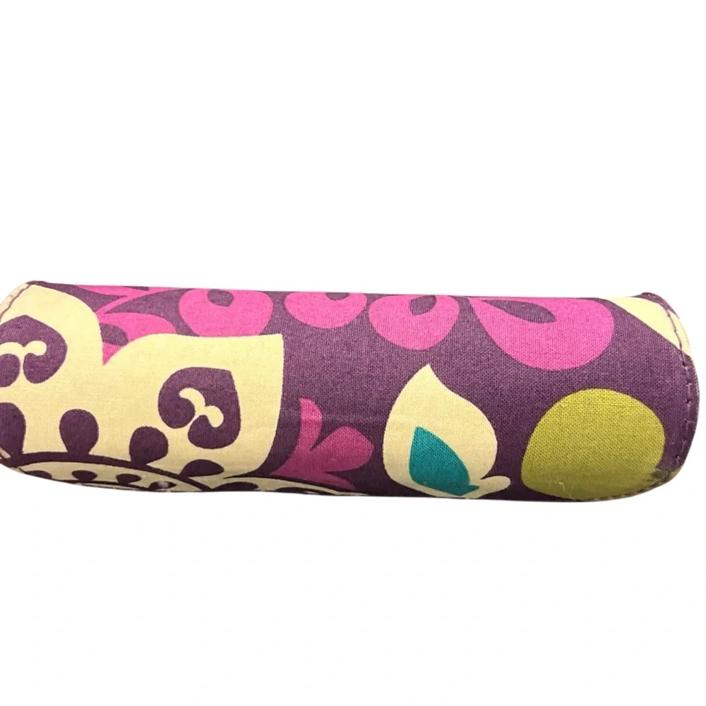 Vera Bradley Plum Crazy Hard Clip Eyeglass Readers‎ Case Purple Floral Hippie